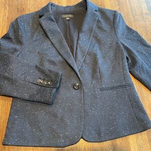 Ann Taylor Navy Blazer with White speckles - Size 10